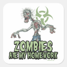 Les zombis ont mangé mon travail autocollants