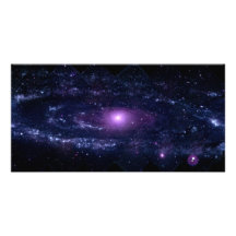 L'espace pourpre ultra-violet de galaxie d'Androme Cartes Avec Photo