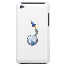 L'espace Rocket de bande dessinée Coques iPod Case-Mate