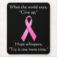 L'espoir chuchote le ruban Mousepad de Cancer Tapis De Souris