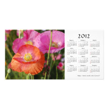L'été fleurit le carte photo de 2012 calendriers photocartes personnalisées