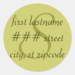 L'étiquette de adresse de retour de monogramme de  autocollants