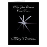 L'étoile d'argent de Noël, mai vos rêves viennent  Cartes De Vœux