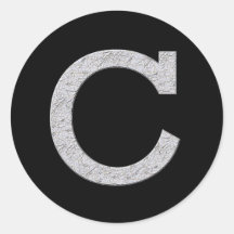 Lettre C de monogramme Autocollants Ronds