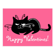 Lettre d'amour de mon chat : langue féline parlant carte postale