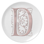 Lettre de fantaisie D 1 Assiettes