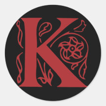 Lettre de fantaisie K Autocollant