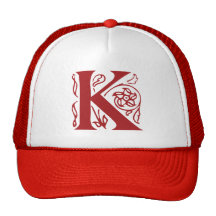 Lettre de fantaisie K Casquette De Camionneur