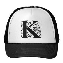 Lettre de fantaisie K Casquettes