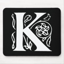 Lettre de fantaisie K Tapis De Souris