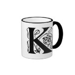 Lettre de fantaisie K Tasse
