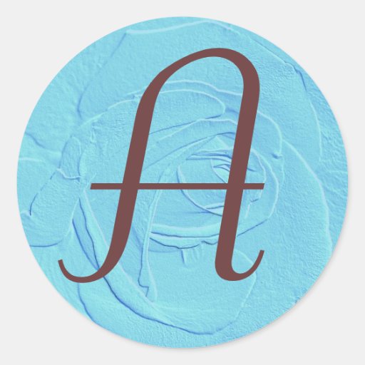 Lettre de monogramme un autocollant de rose de ble