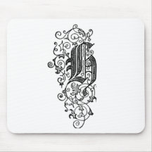 Lettre décorative de H Tapis De Souris