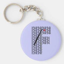 Lettre F de cannelure Porte-clefs