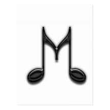 Lettre musicale de "M" Carte Postale
