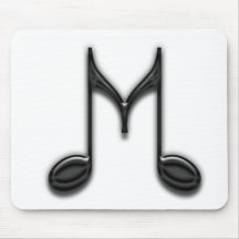 Lettre musicale de "M" Tapis De Souris