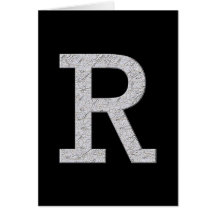 Lettre R de monogramme Cartes De Vœux