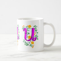 Lettre U Tasse À Café