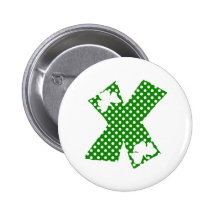 Lettre X Badge