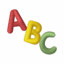 Lettres d'ABC polos brodés