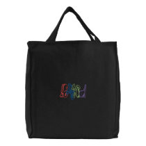 lettres de "bande" sacs brodés