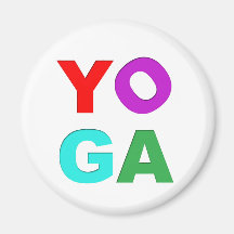 Lettres de yoga aimants pour réfrigérateur