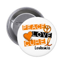 Leucémie de traitement d'amour de paix badge