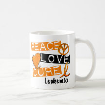 Leucémie de traitement d'amour de paix mugs à café