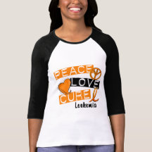 Leucémie de traitement d'amour de paix t-shirt