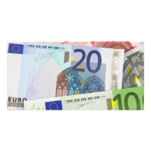 L'euro affiche l'arrière - plan cartes avec photo