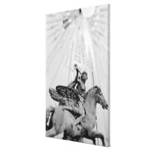 L'Europe, France, Paris. Statue et roue de Ferris, Toiles Tendues Sur Châssis