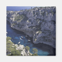 L'Europe, France, Provence, Calanques. Chaux Magnets Pour Réfrigérateur