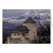 L'Europe, Liechtenstein, Vaduz. Château de Vaduz, Carte De Vœux