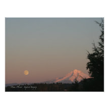 Lever de la lune et capot de Mt. Photo Sur Toile
