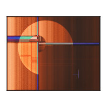 LEVER DE SOLEIL 28 x 35 de DECO Toile Tendue Sur Châssis