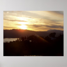 Lever de soleil au-dessus du fleuve Columbia #17 Poster