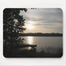 lever de soleil au lac de serpent tapis de souris