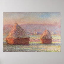 Lever de soleil blanc de Frost de Claude Monet (18 Poster