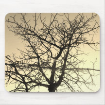 Lever de soleil d'arbre tapis de souris