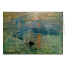 Lever de soleil de l'impression de Monet (soleil l Carte De Vœux