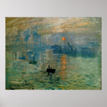 Lever de soleil de l'impression de Monet (soleil l Affiche