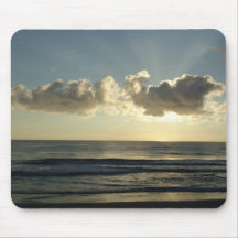 Lever de soleil de plage tapis de souris