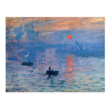 Lever de soleil d'impression cartes postales