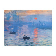 Lever de soleil d'impression toile tendue sur châssis