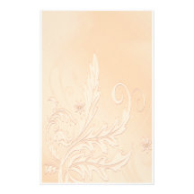 Lever de soleil élégant de matin floral papier à lettre customisé
