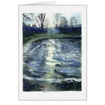 Lever de soleil frais carte de vœux
