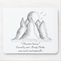 Lever de soleil"… Mousepad "de montagne… Tapis De Souris