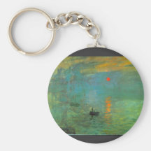 Lever de soleil par Claude Monet Porte-clé