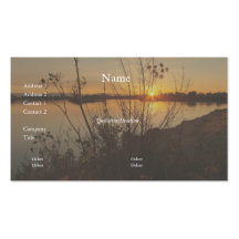 Lever de soleil par le carte de visite de lac