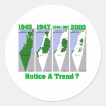 L'évolution de la Palestine Autocollants Ronds